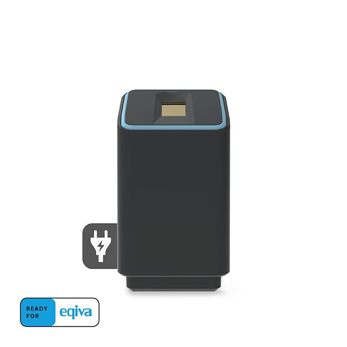 Fingerprint Schwarz mit Funk für eqiva BLUETOOTH® Smart Türschlossantrieb