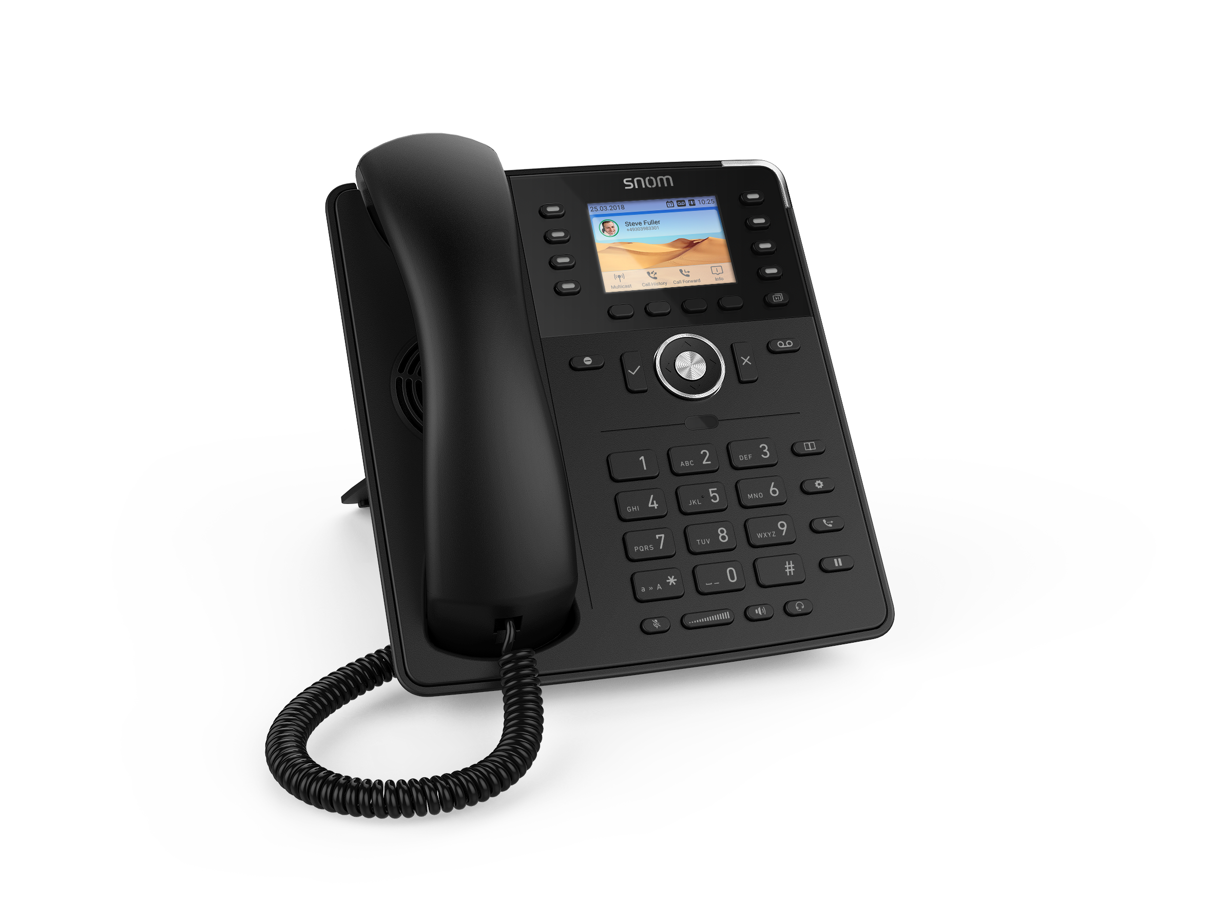 SNOM D735 VOIP Telefon (SIP) o. Netzteil, schwarz