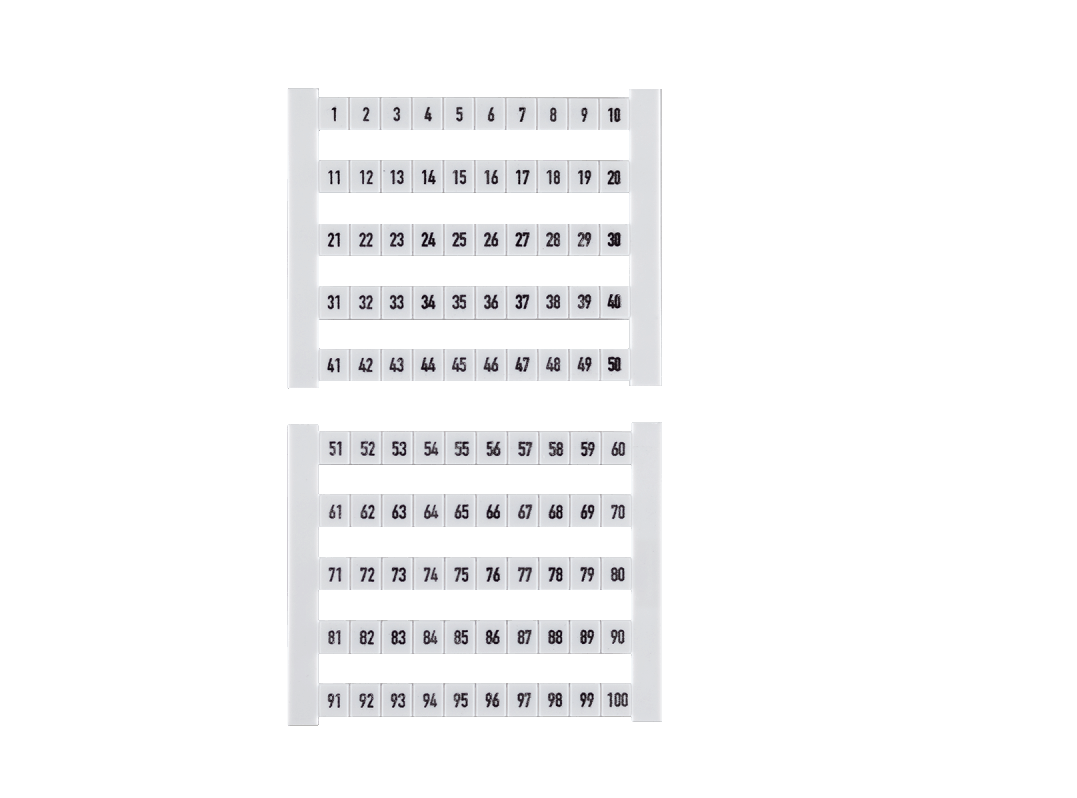 Weidmüller Klemmenmarkierer DEK (50 Stk.) 51-100