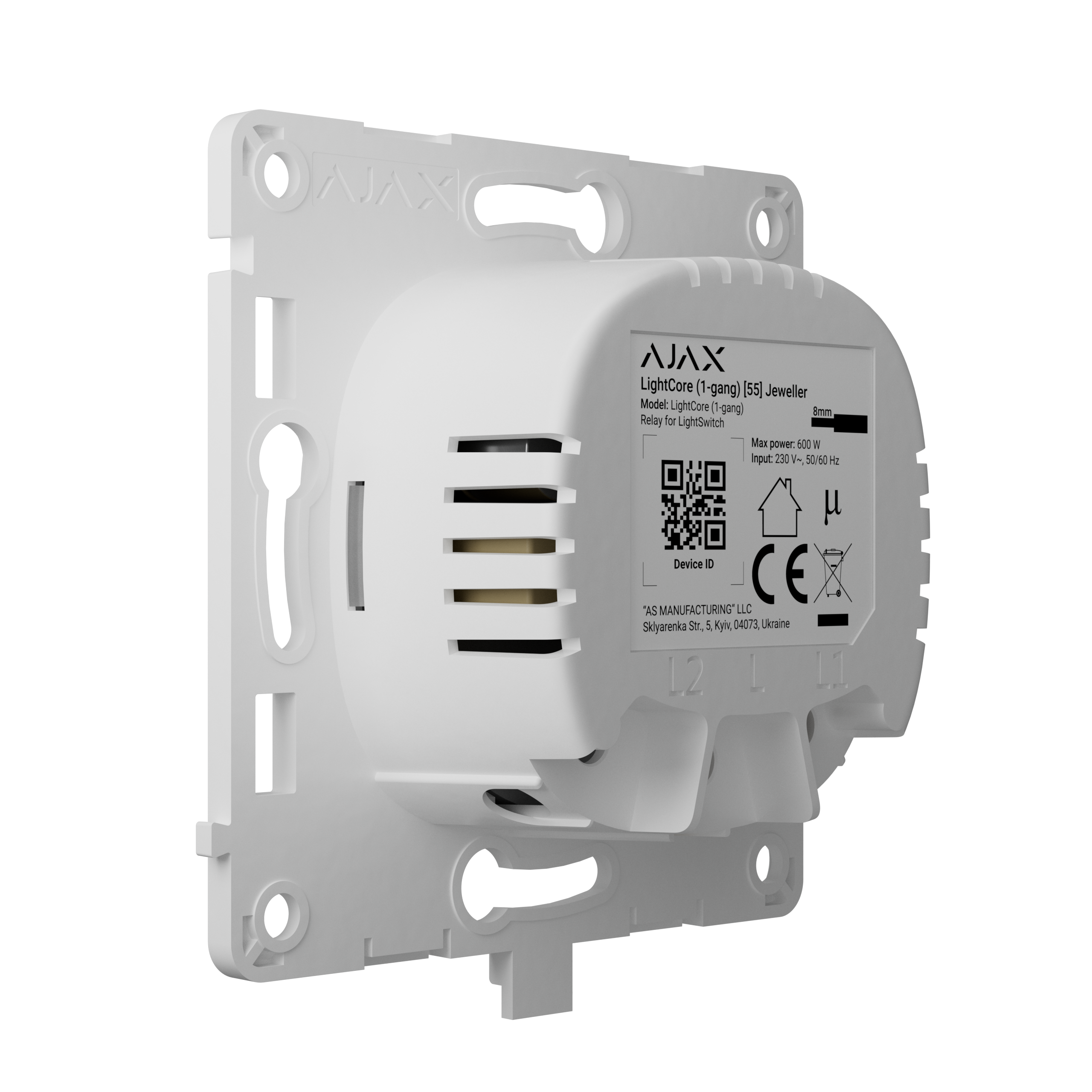 Ajax Homeautomation LightSwitch Relay LightCore (1-gang)