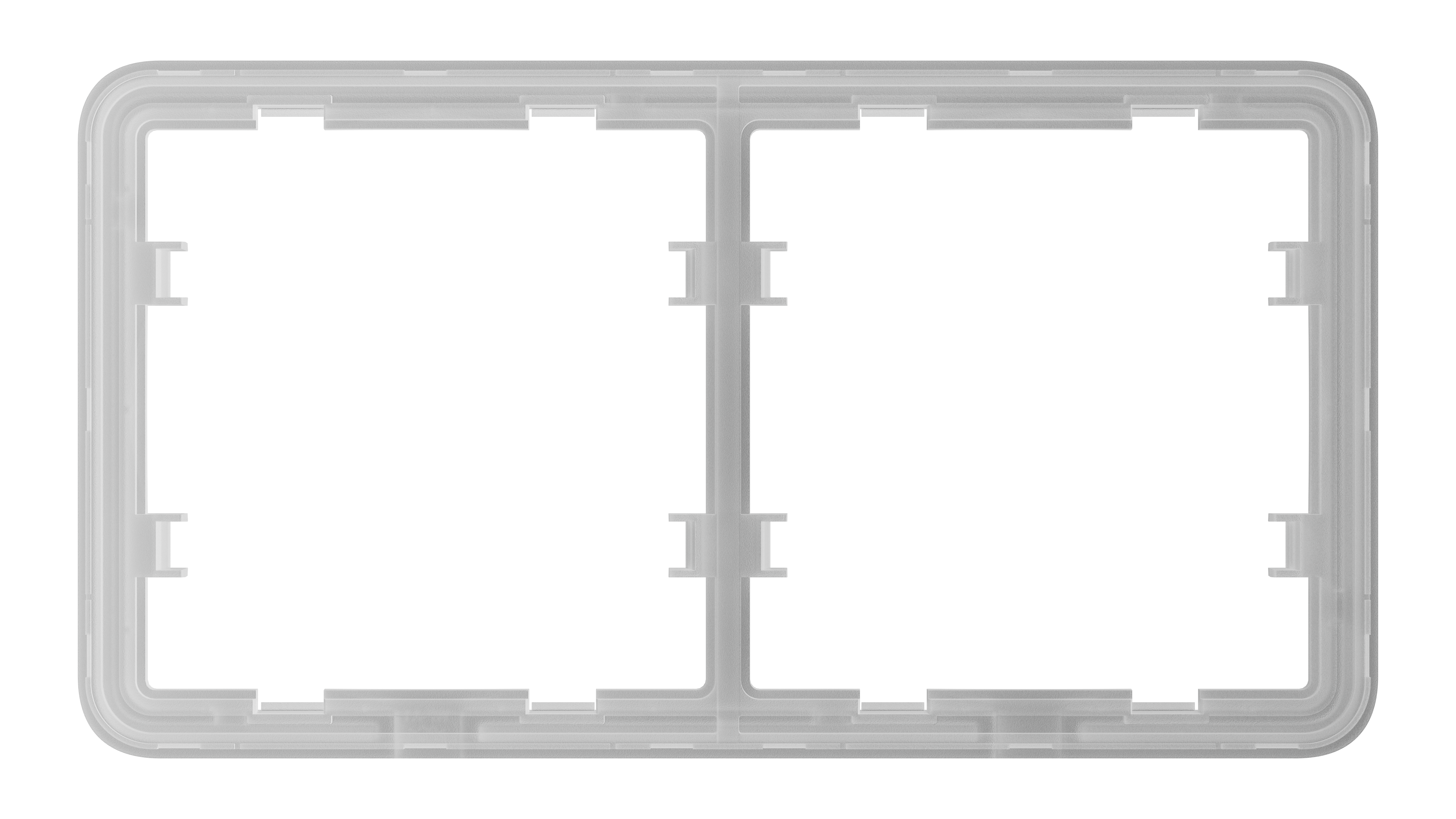 Ajax Homeautomation LightSwitch / Outlet Frame (2 seats) horizontal