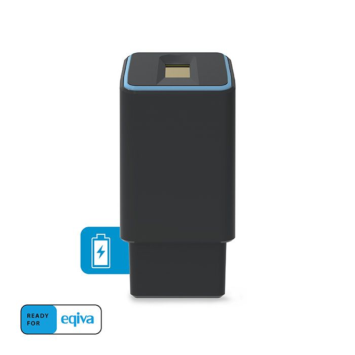 Fingerprint Schwarz mit Akku und Funk für eqiva BLUETOOTH® Smart Türschlossantrieb