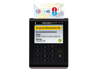 REINERSCT cyberJack wave Bluetooth + USB Chipkartenleser mit TFT-Display, Touch PIN-Pad + Akku. Fuer Notebook, Smartphone + Tablet