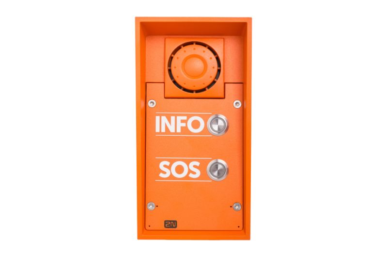 2N EntryCom IP Safety - 2 Ruftaste + 10W Lautsprecher (IP65), Info/SOS-Druck