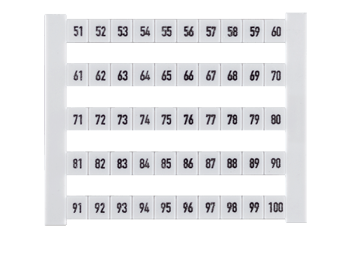 Weidmüller Klemmenmarkierer DEK (50 Stk.) 51-100