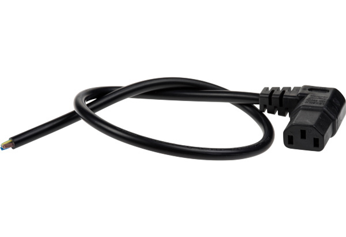 MAINS CABLE ANGL C13-OPN 0.5M