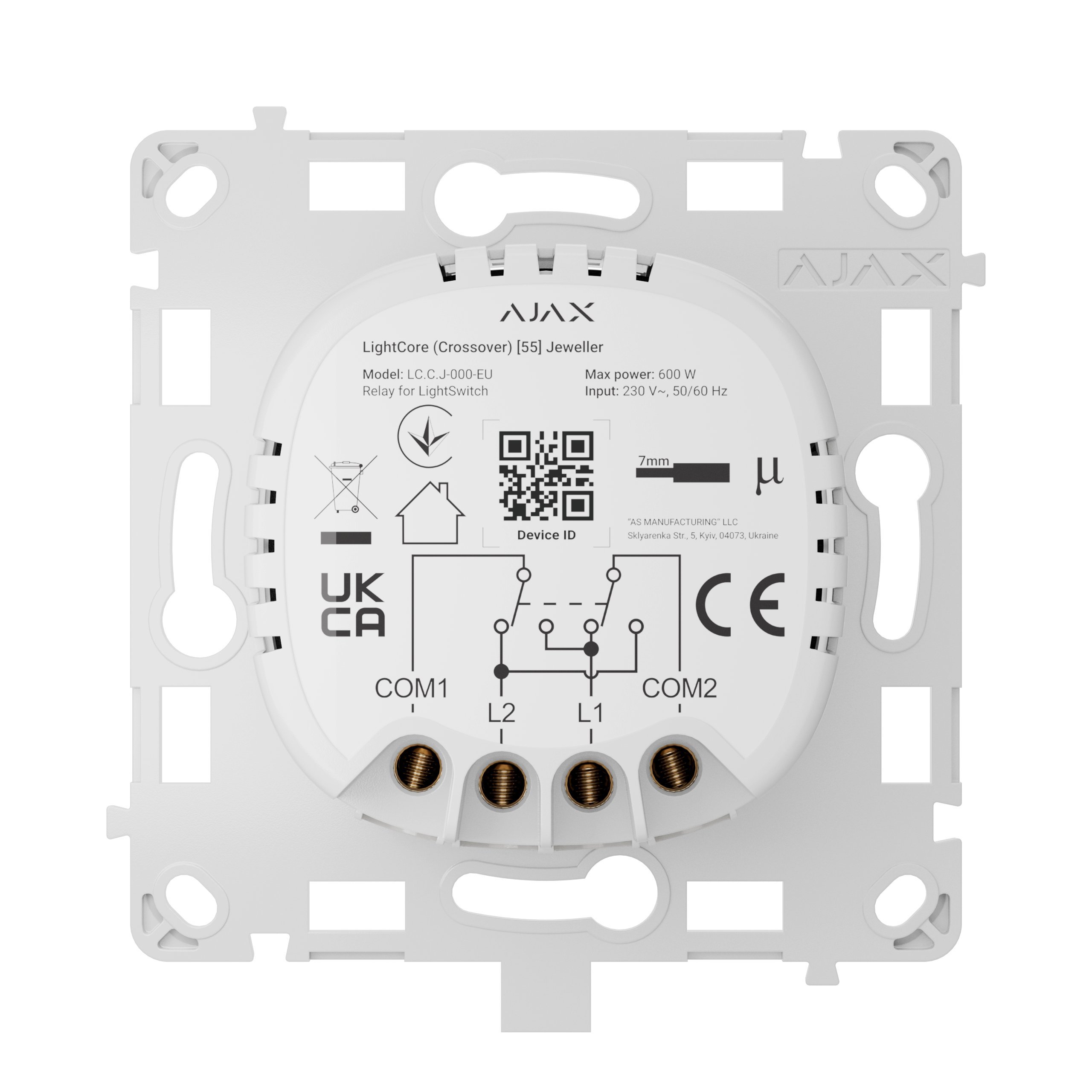Ajax Homeautomation LightSwitch Relay LightCore (Crossover)